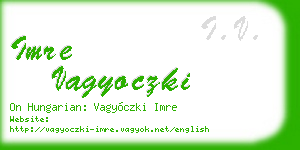 imre vagyoczki business card
